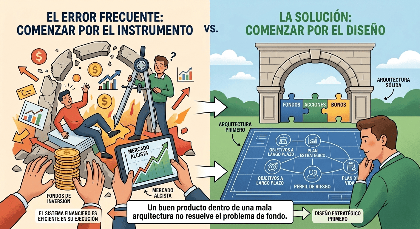 Infografía: Distribución de Instrumentos vs Diseño Arquitectónico Global Advisors